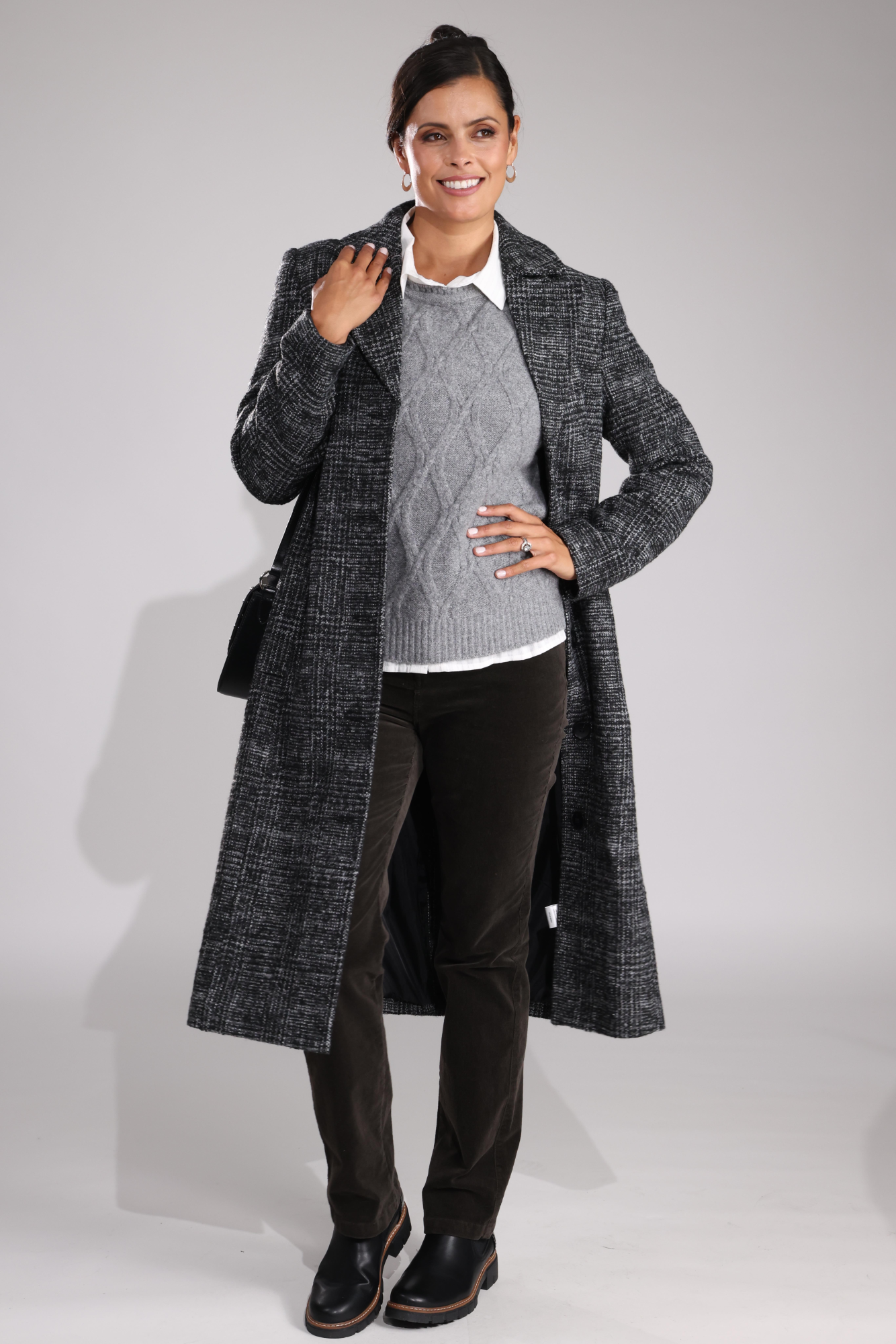 8032B1|BLACK SILVER CHECK