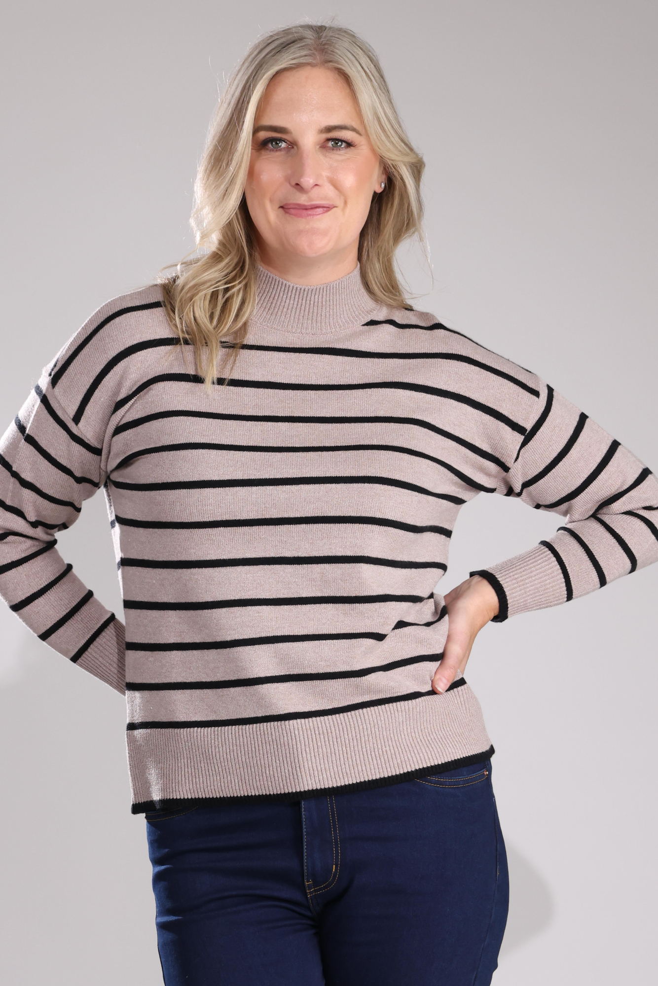 7326B1|OATMEAL MARLE/BLACK