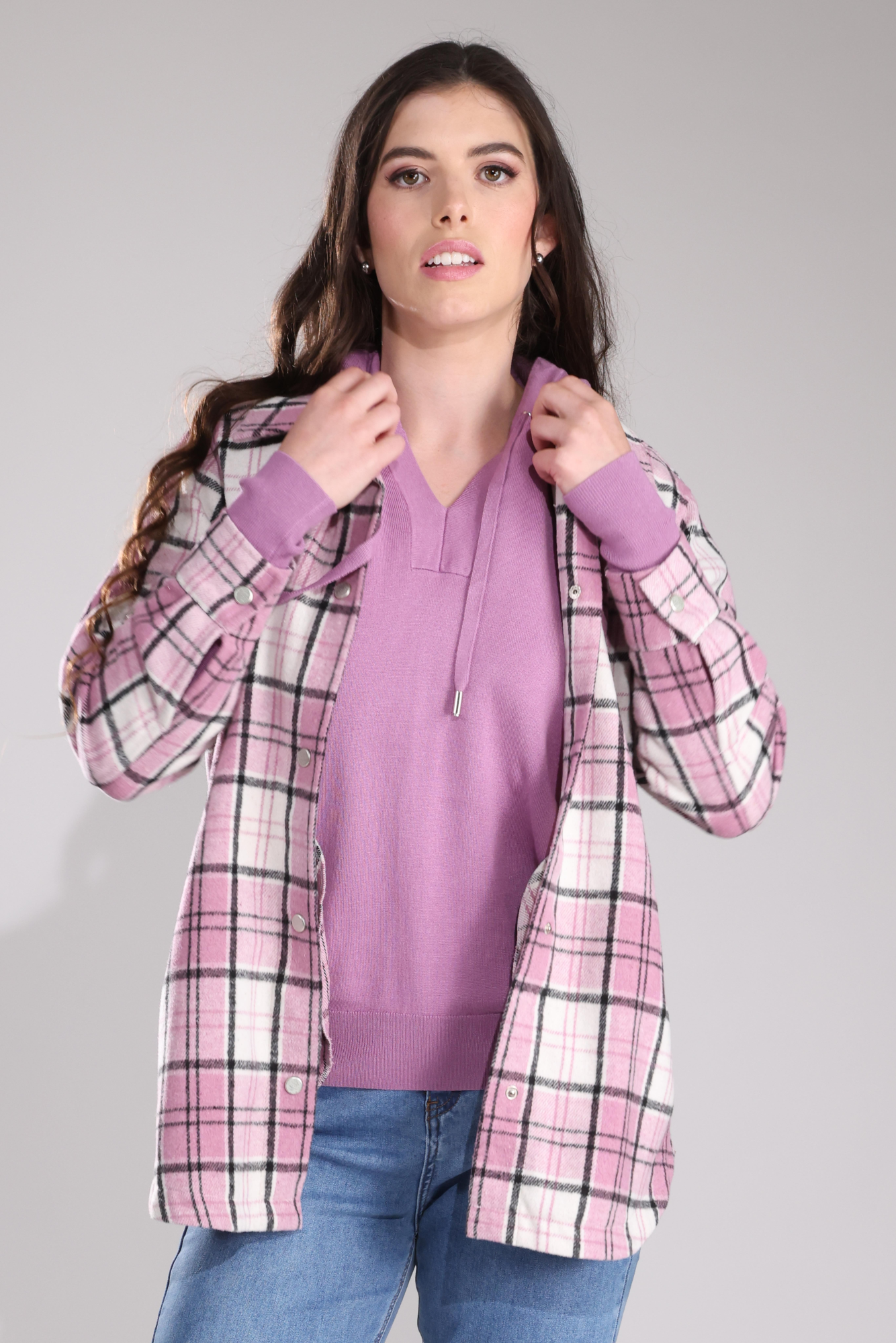 6033B1|PINK IVORY CHECK
