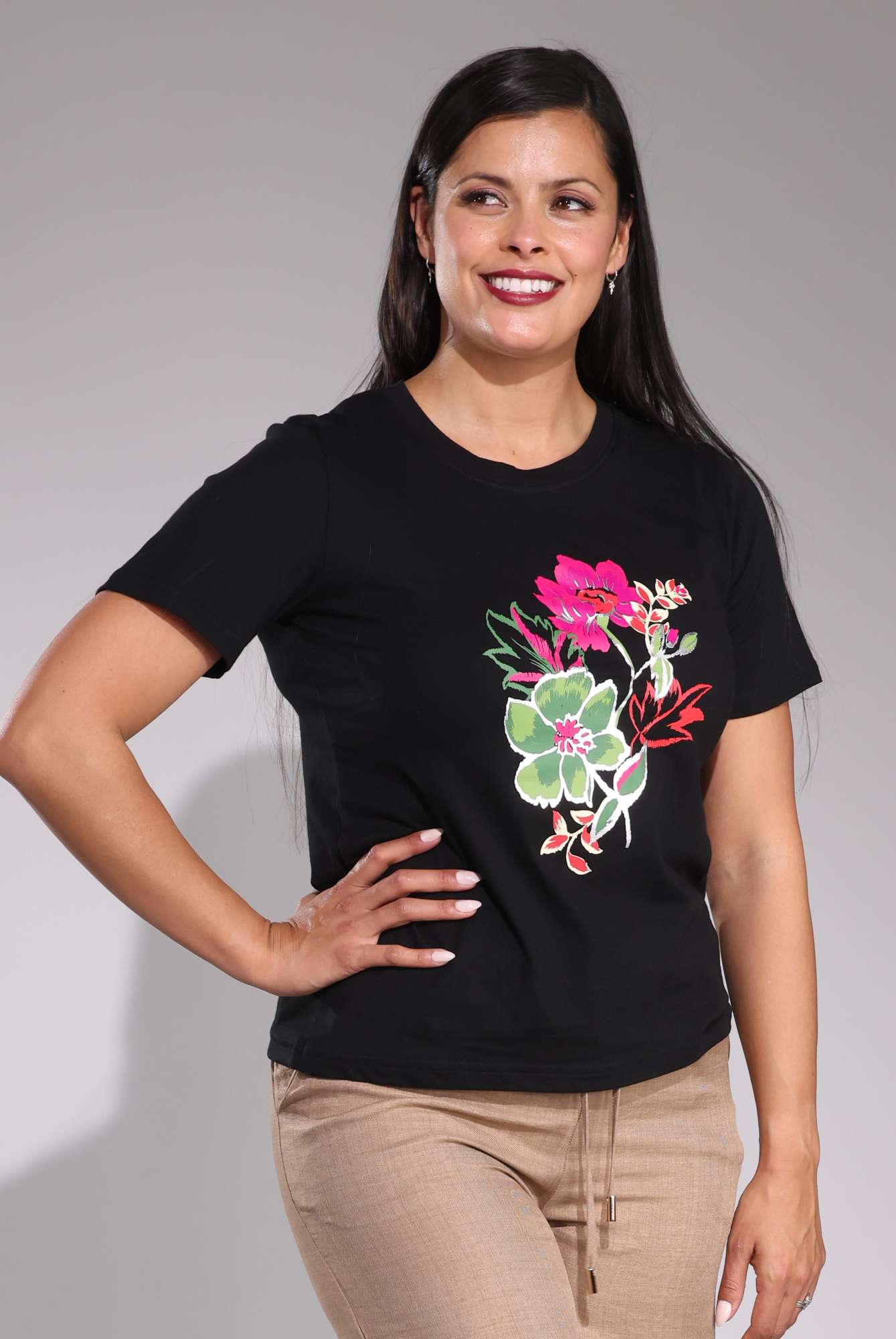 3410C1|COLOUR BOUQUET ON BLK