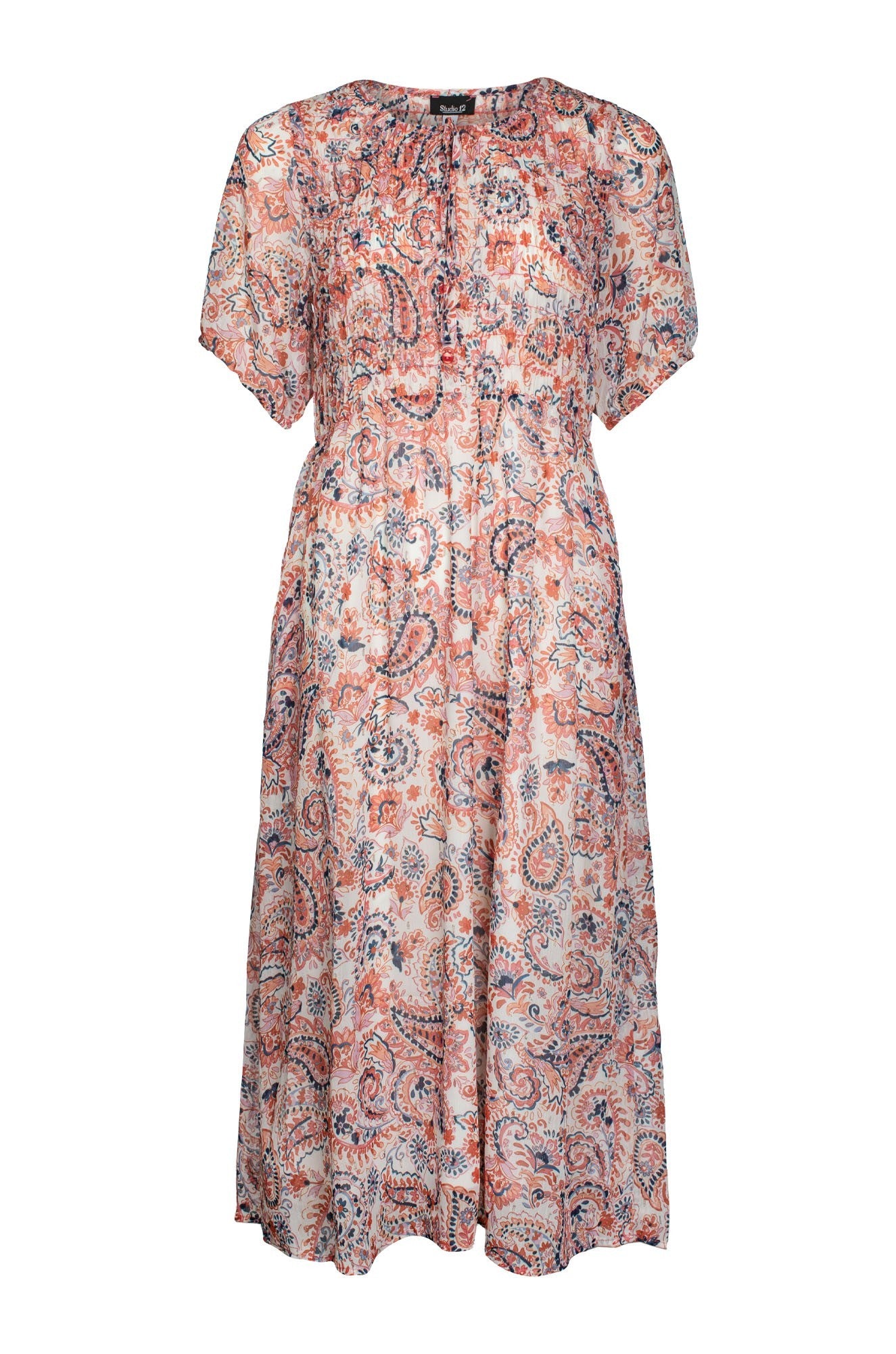 8563C1|SOFT CORAL PAISLEY