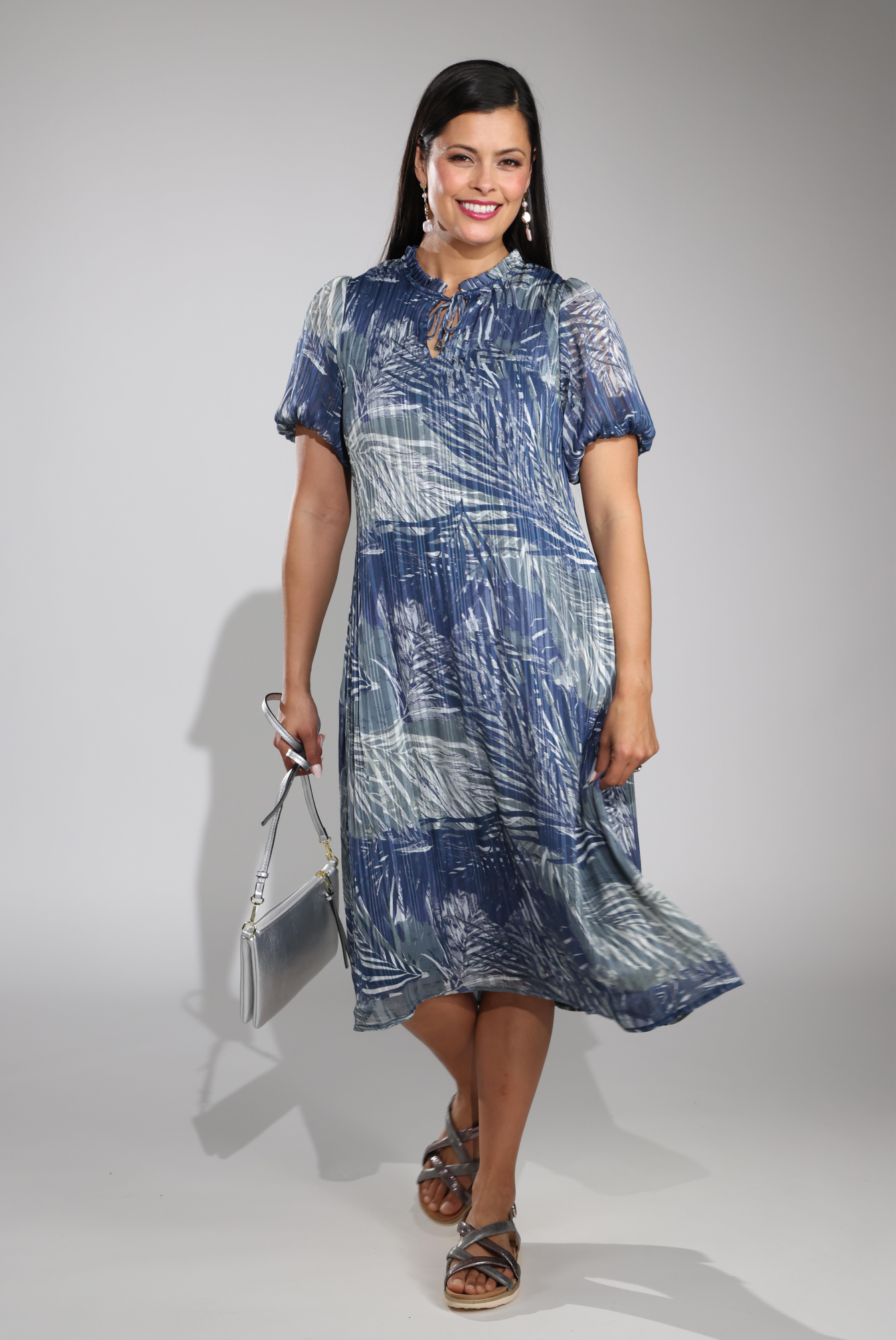 8575C1|INDIGO OLIVE PALM