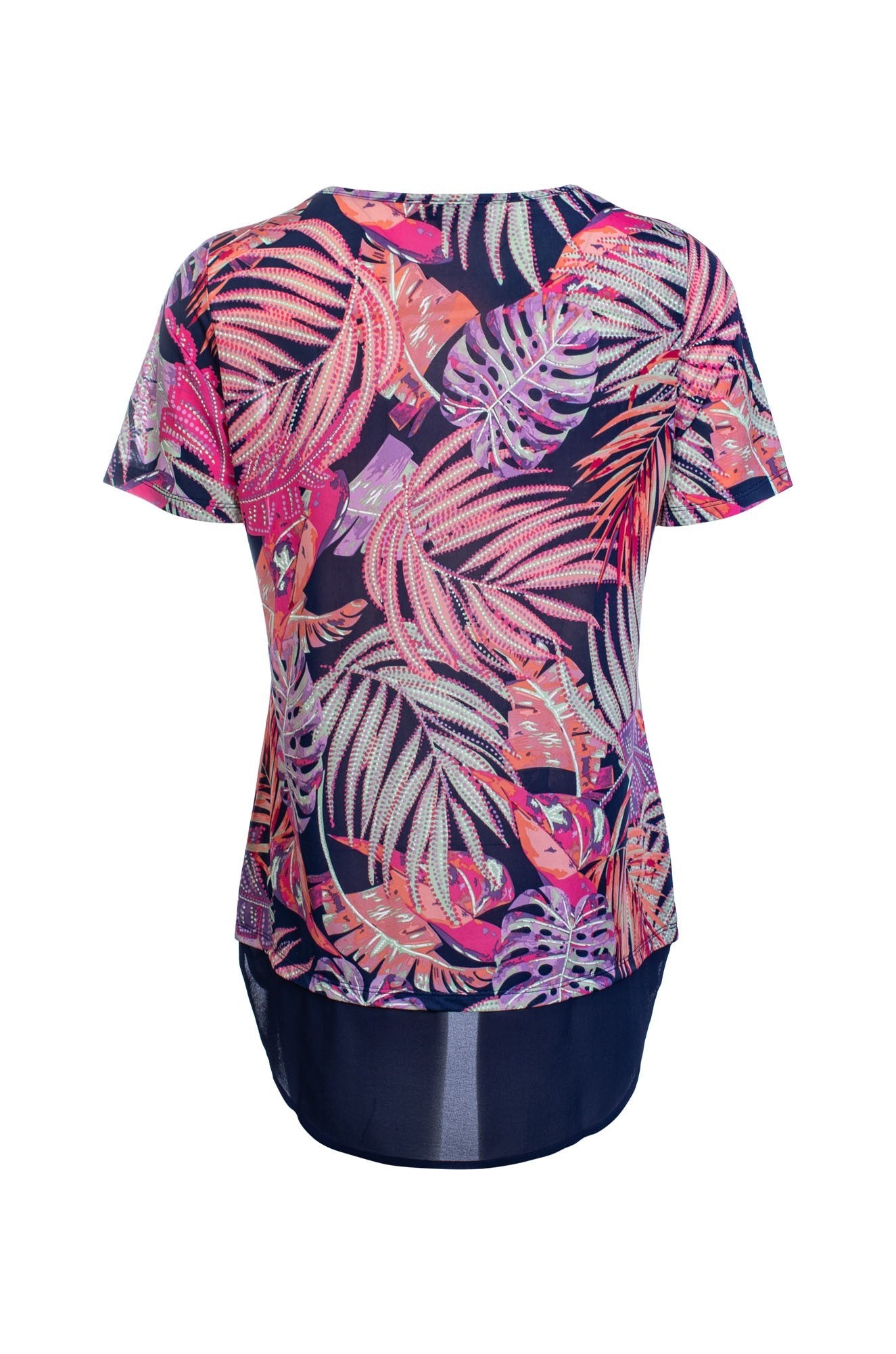 7411C1|NAVY MULTI PALM PUFF