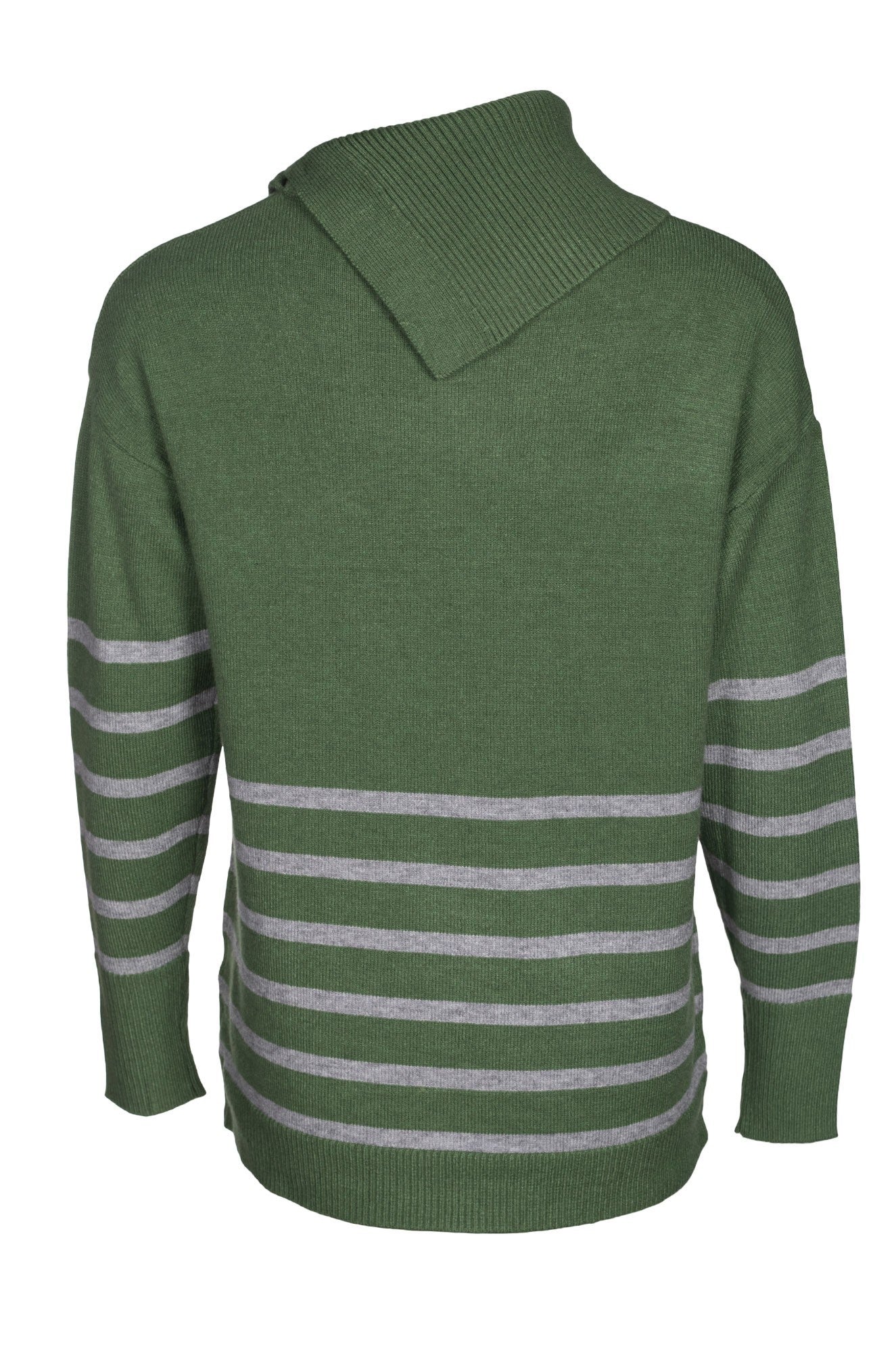 7325B1|BASIL/SILVER STRIPE