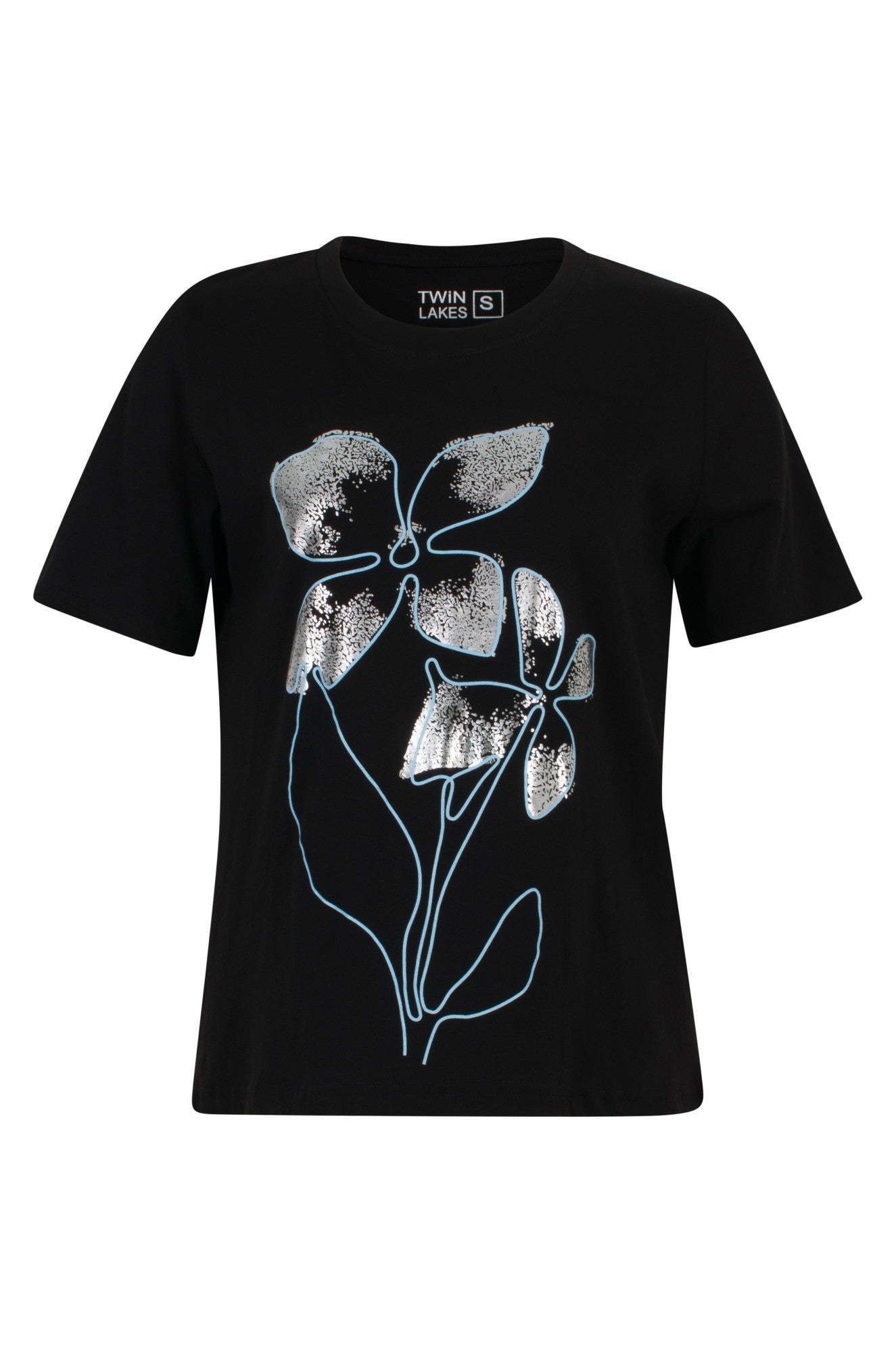 3408C1|SILVER STEM ON BLACK
