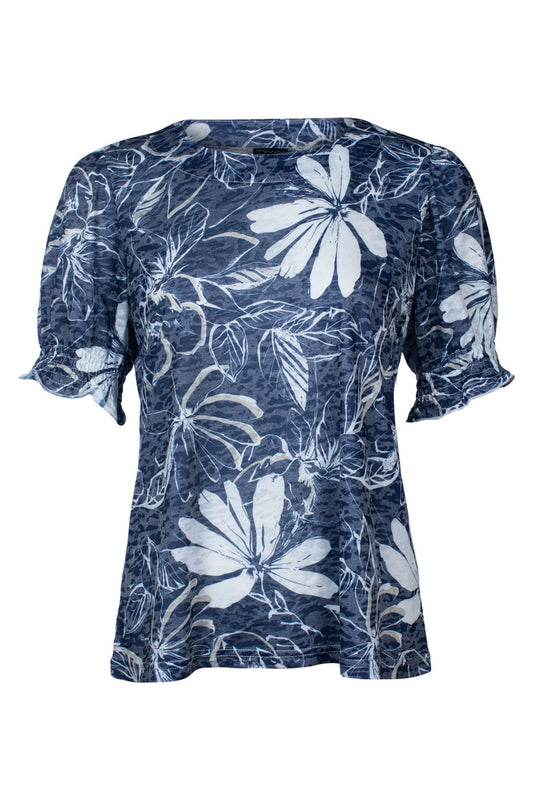 6051C1|NAVY TAUPE FLOWER