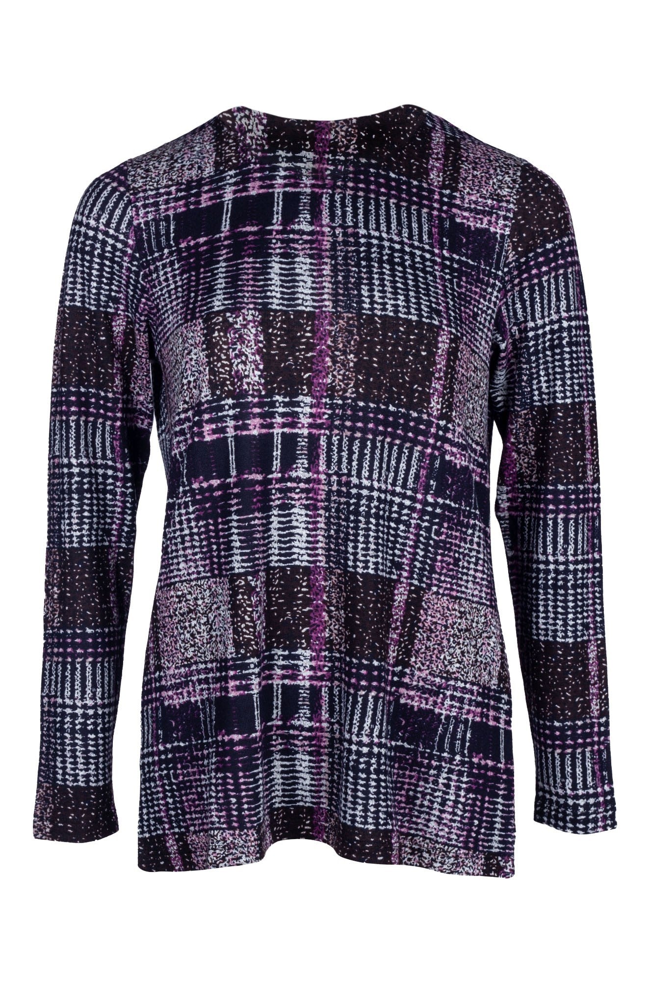 7912B1|NAVY PURPLE CHECK