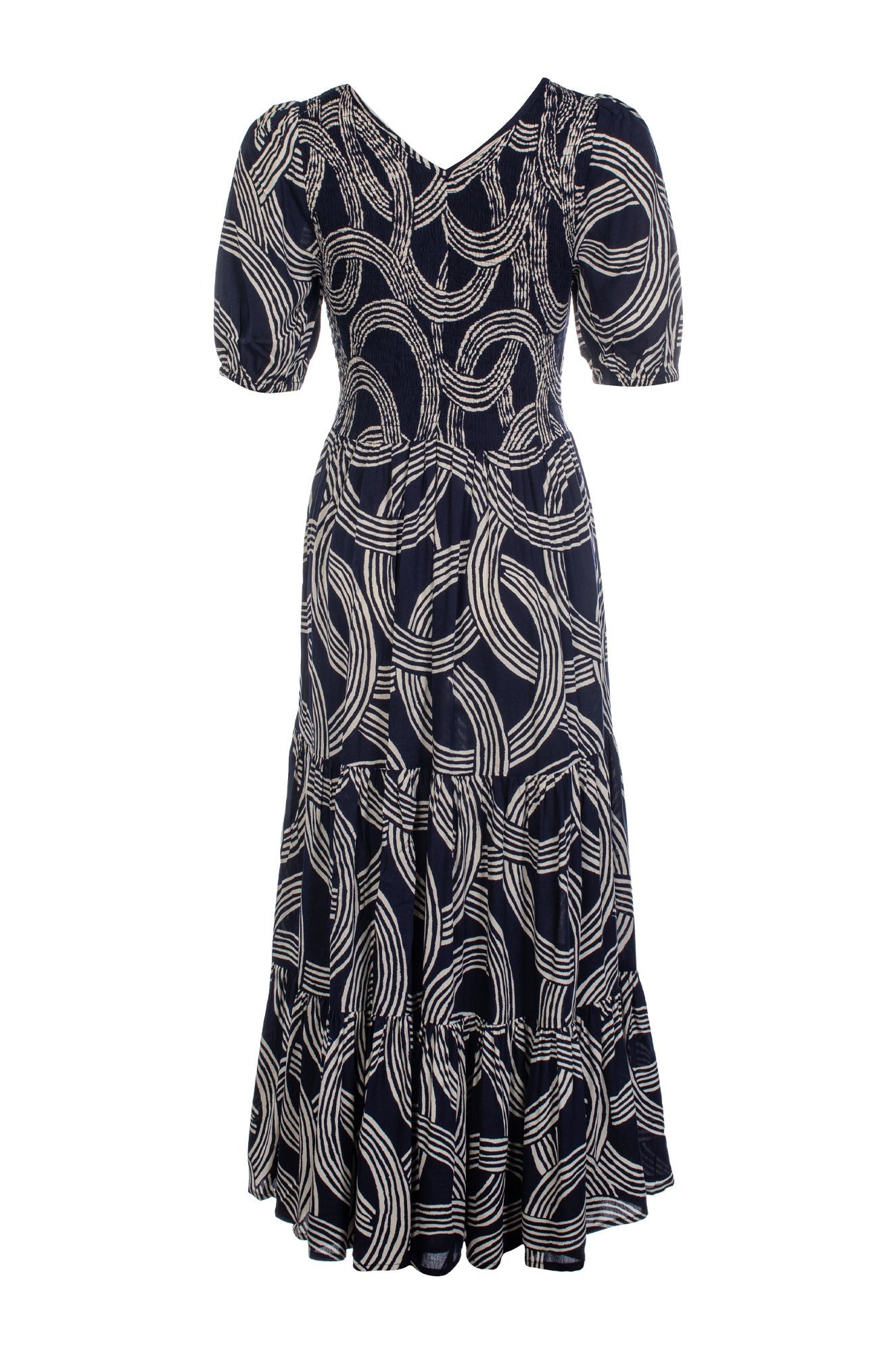 3354C1|NAVY IVORY CIRCLES