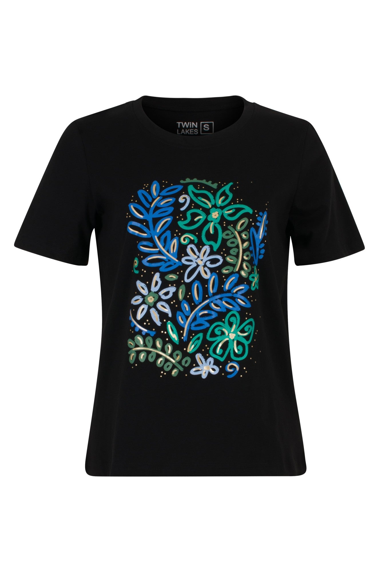 3405C1|BLUE GREEN GRDN ON BLK