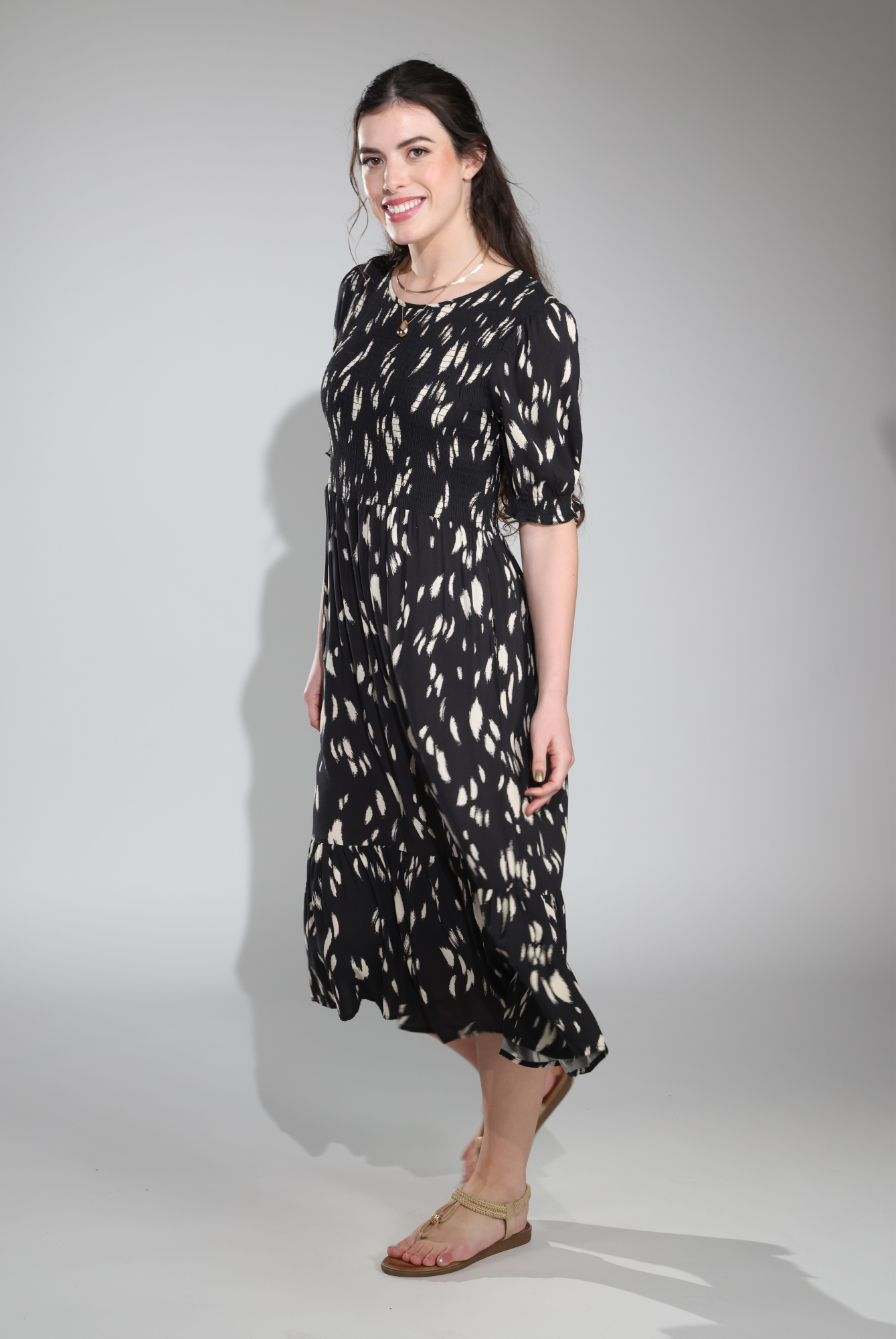 7337C1|BLK TAUPE BRUSHSTROKE