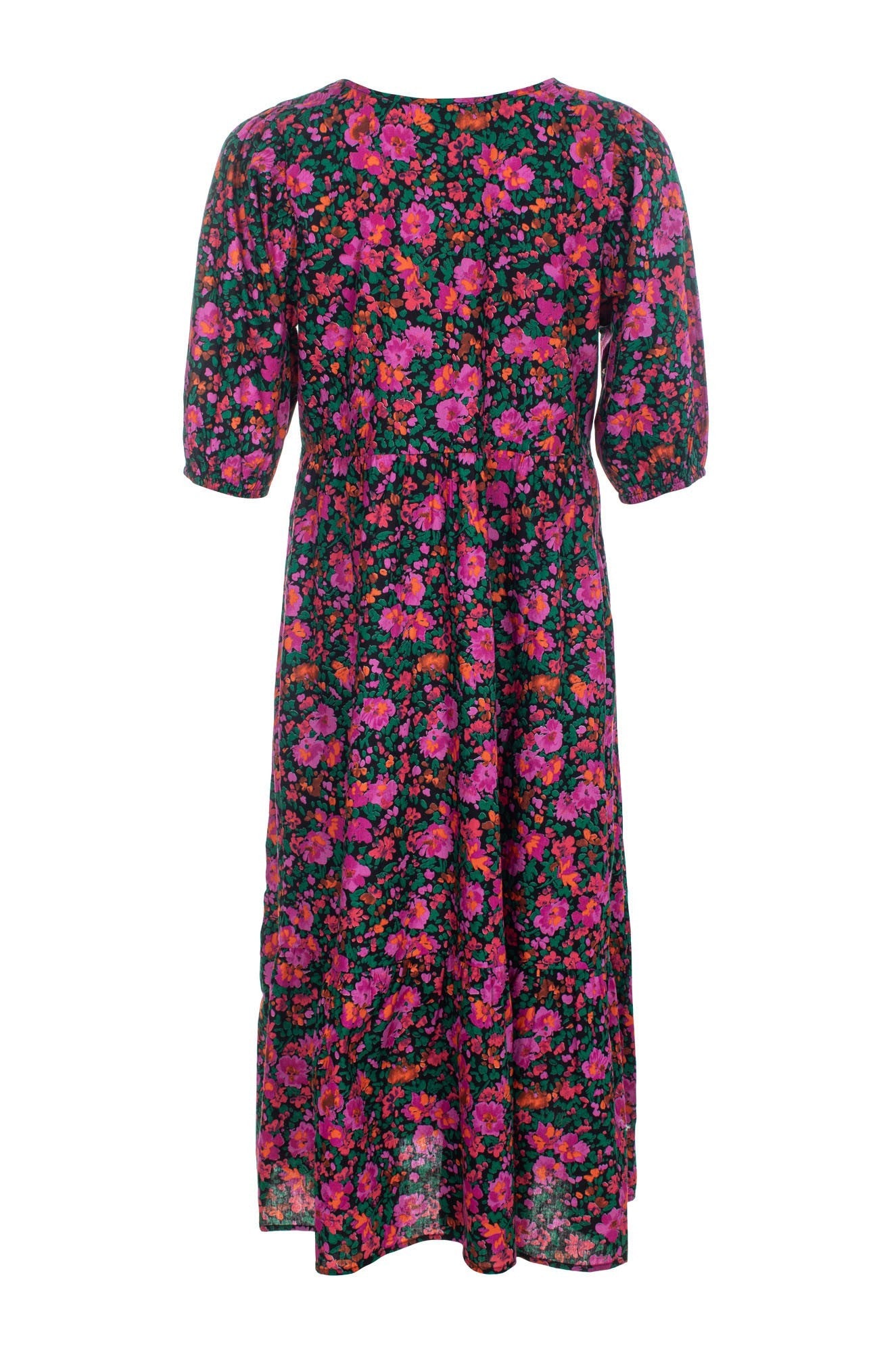 6521C1|BLACK MAGENTA FLORAL