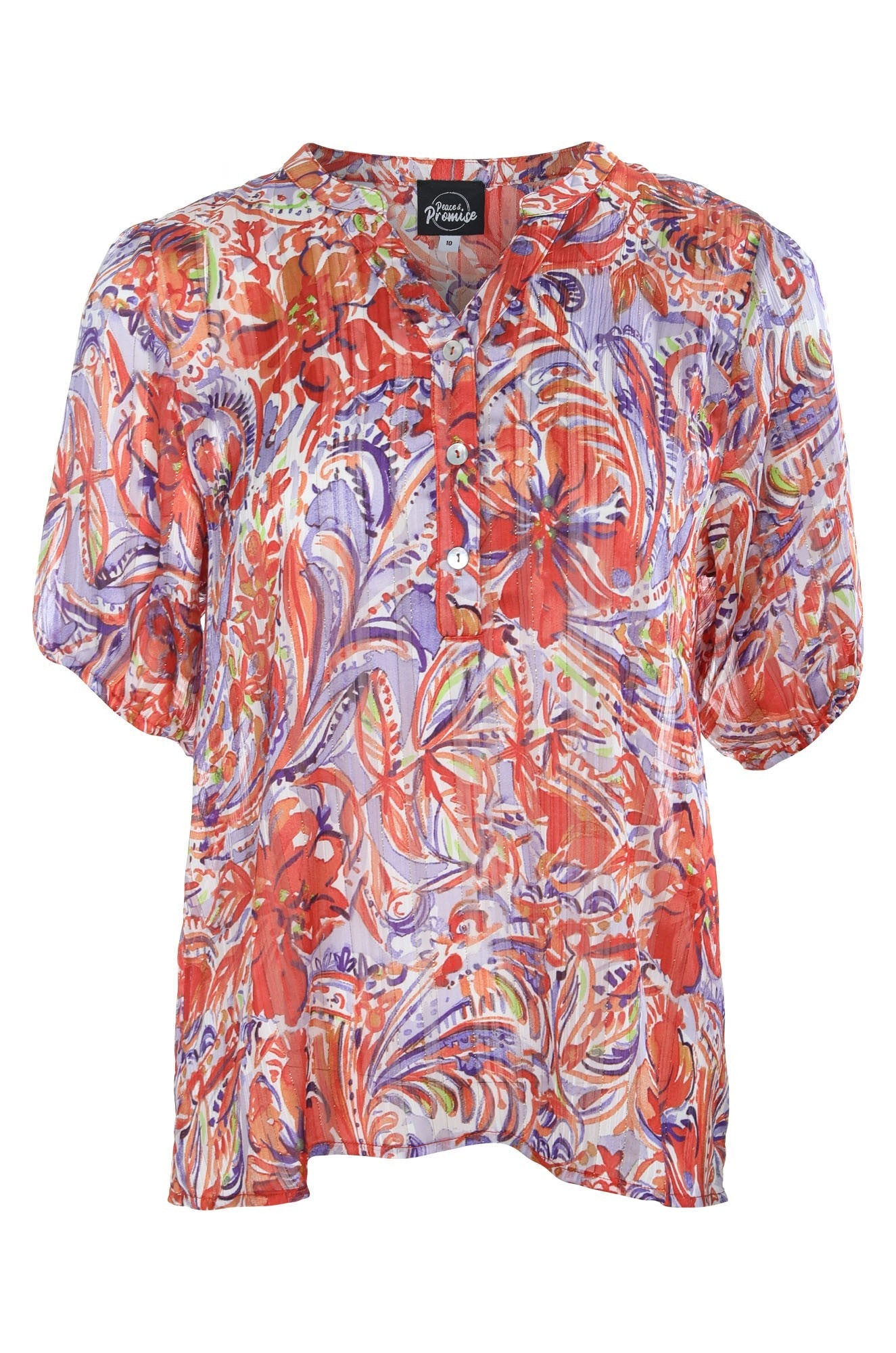 7122C1|CORAL IRIS PAISLEY