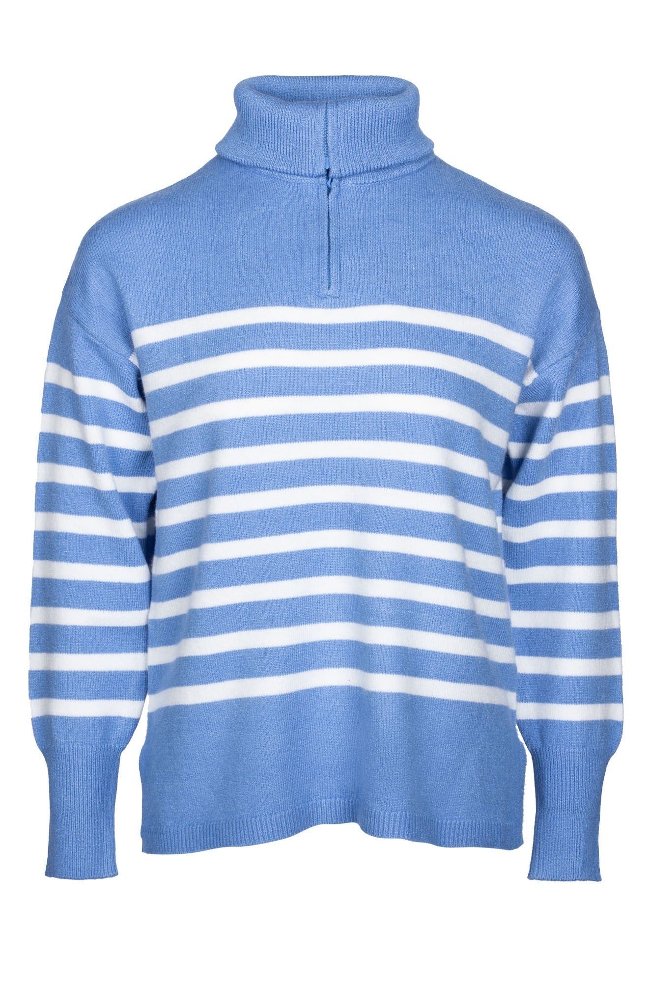 7324B1|DEEP SKY/IVORY STRIPE