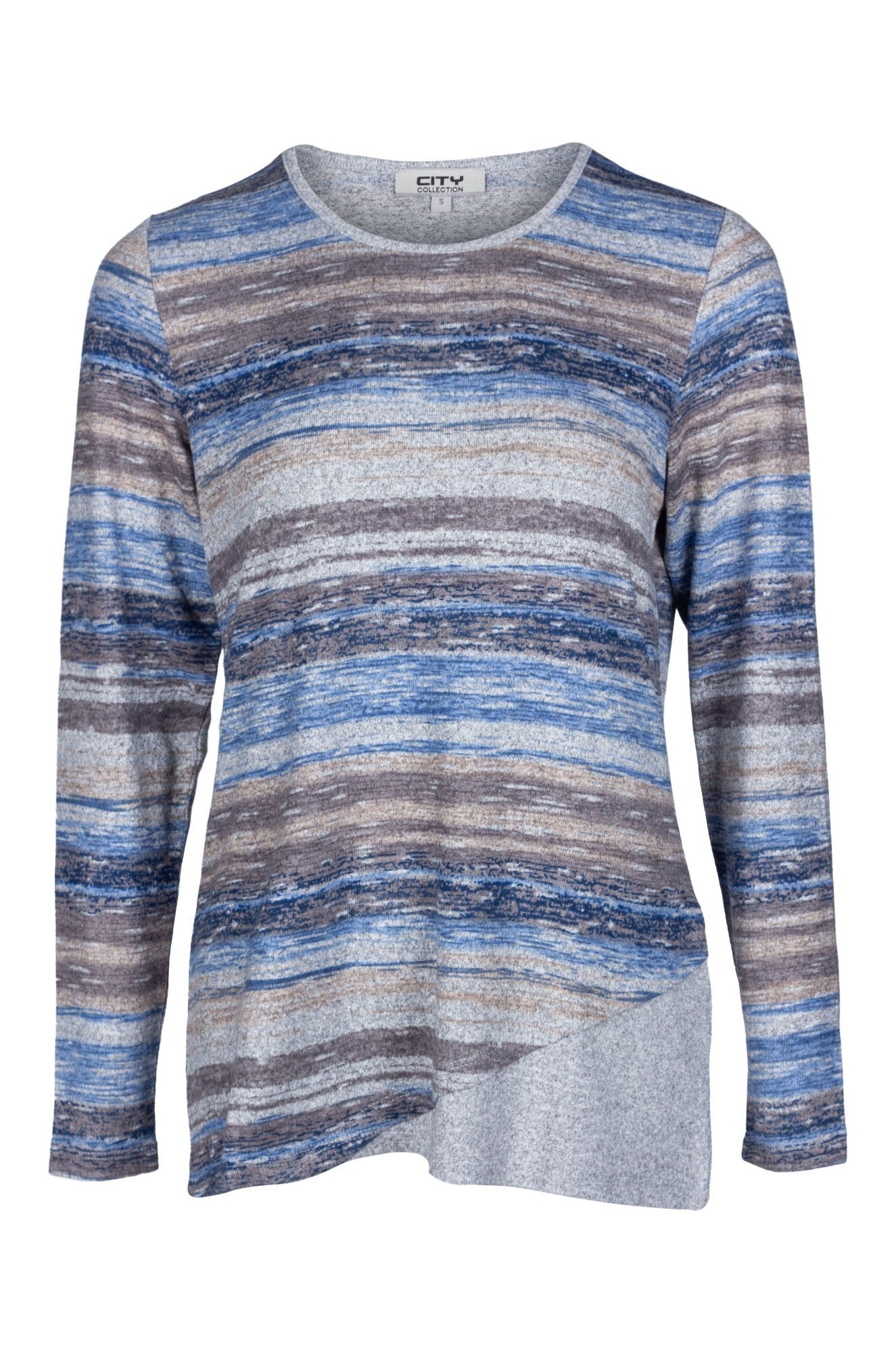 7909B1|BLUE IVORY PAINTD STRIPE