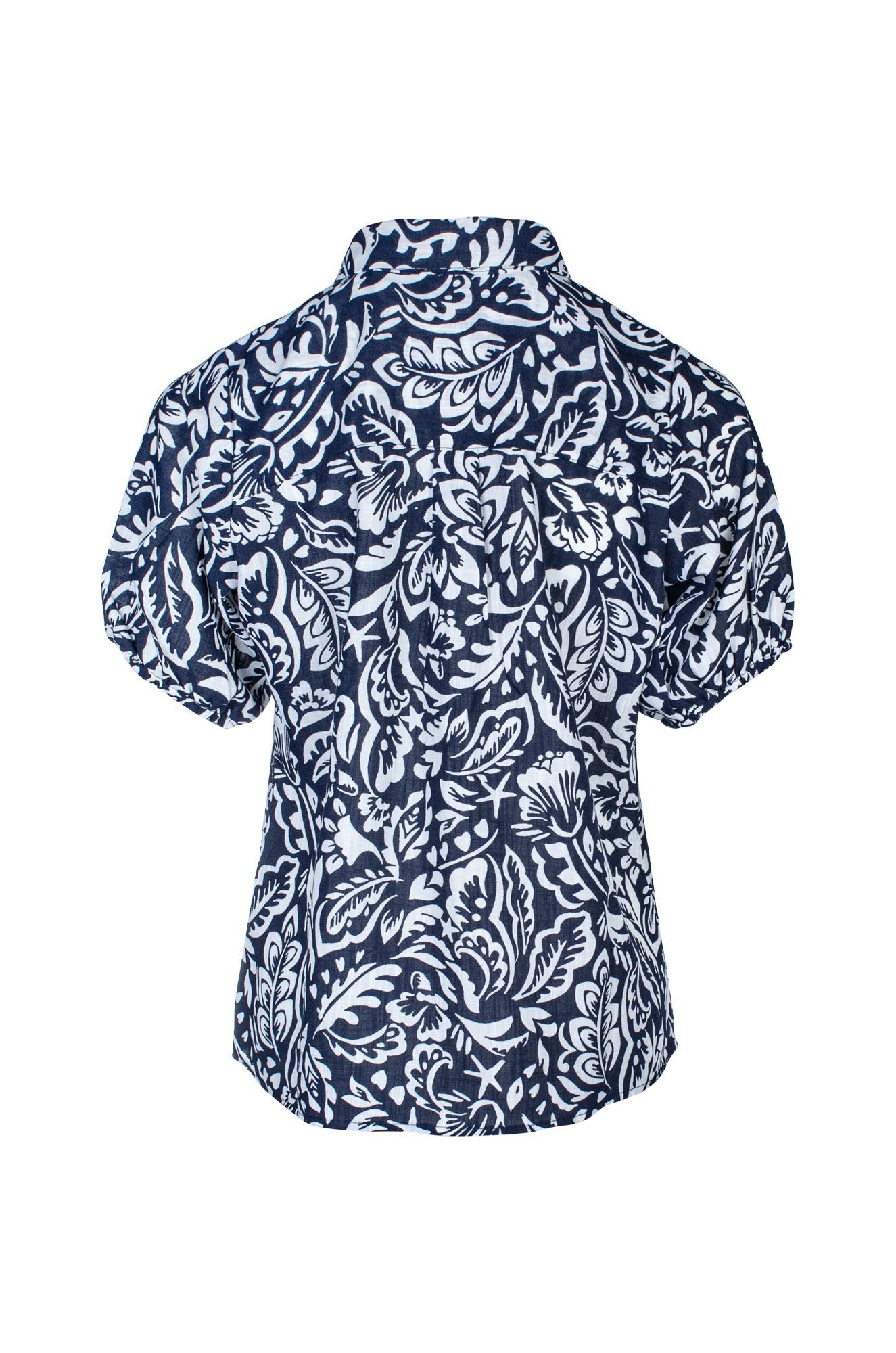 7372C1|NAVY IVORY LEAF