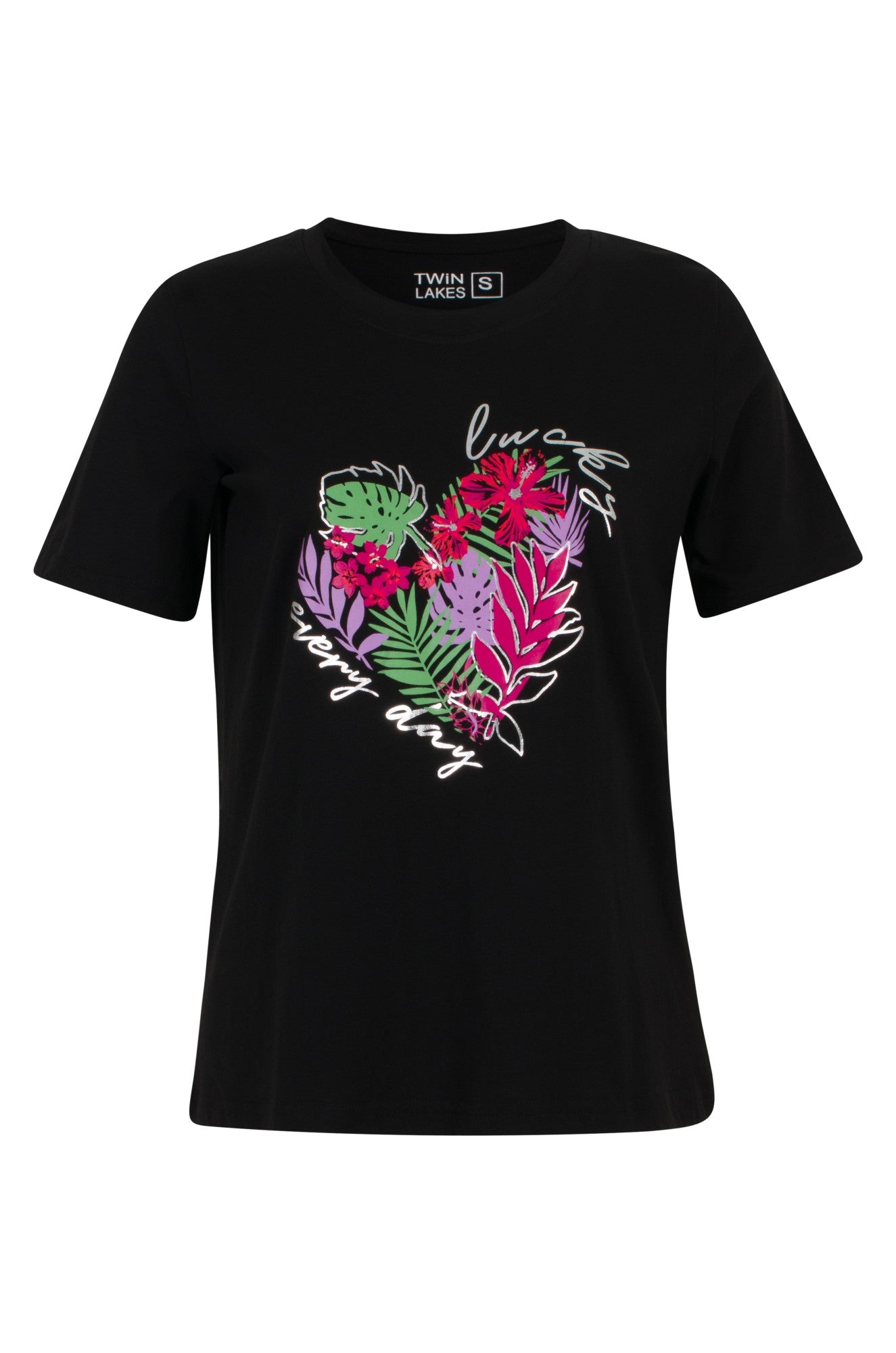 3407C1|TROPICAL HEART ON BLACK