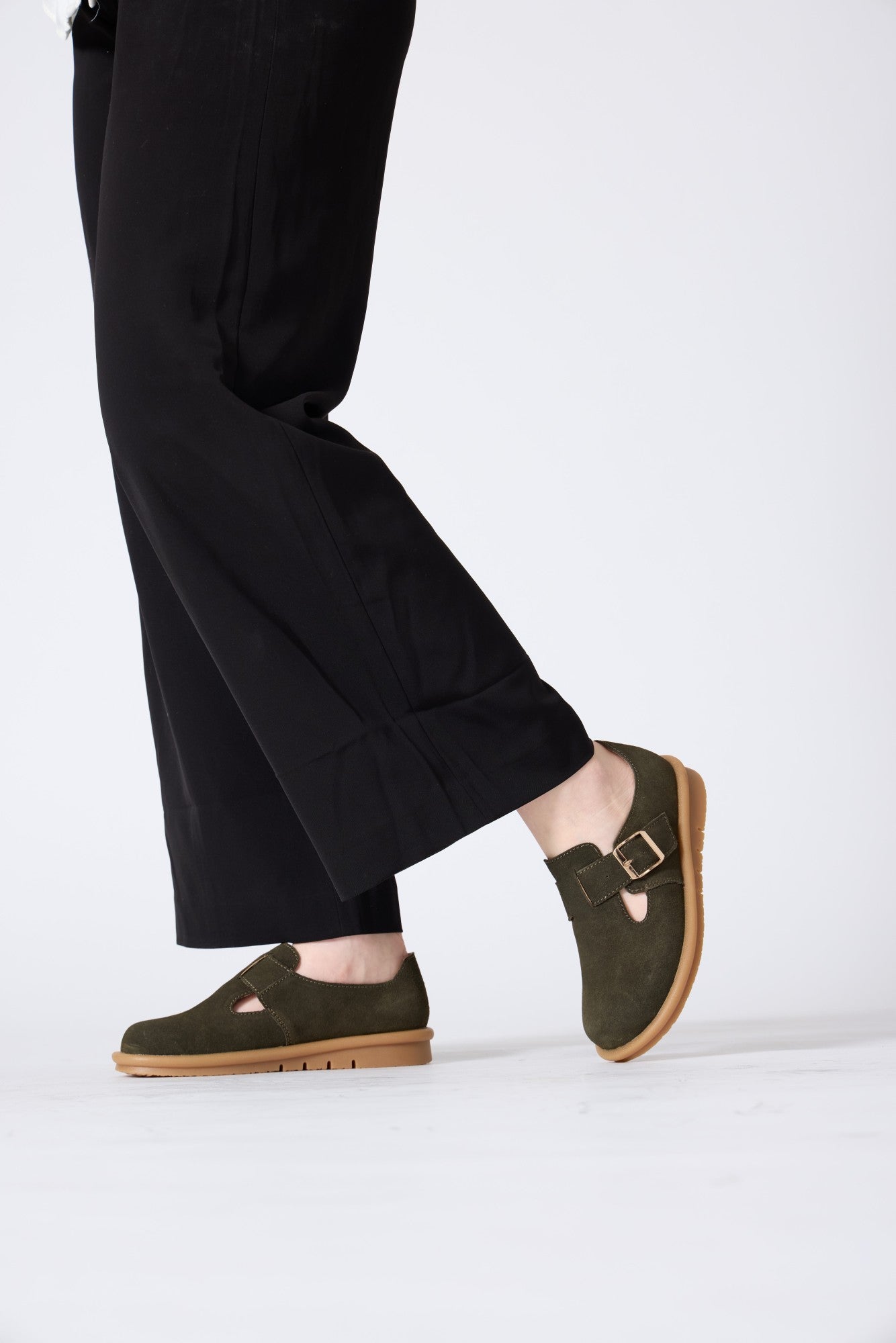 CLENDA B1|KHAKI SUEDE