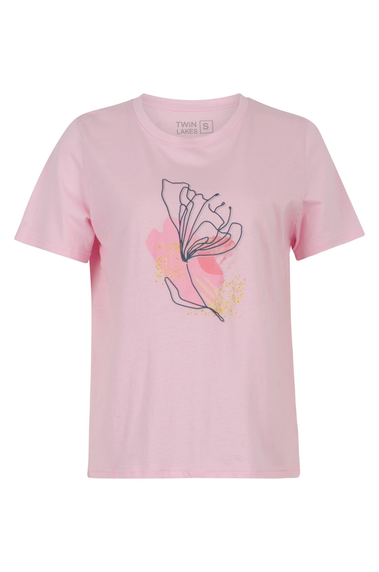 3414C1|ABST LILY ON SOFT PINK