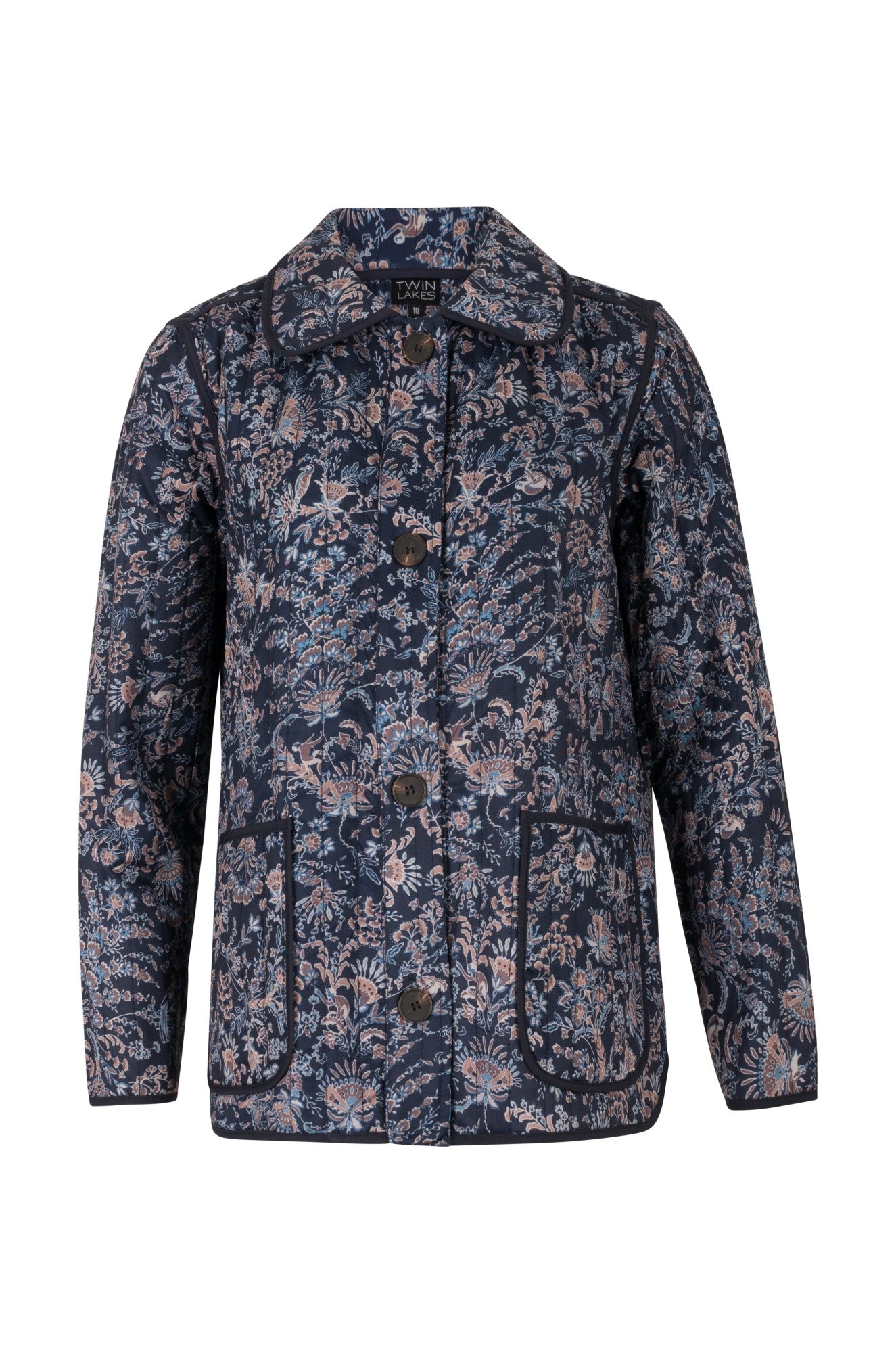 6442B1|NAVY TAUPE PAISLEY