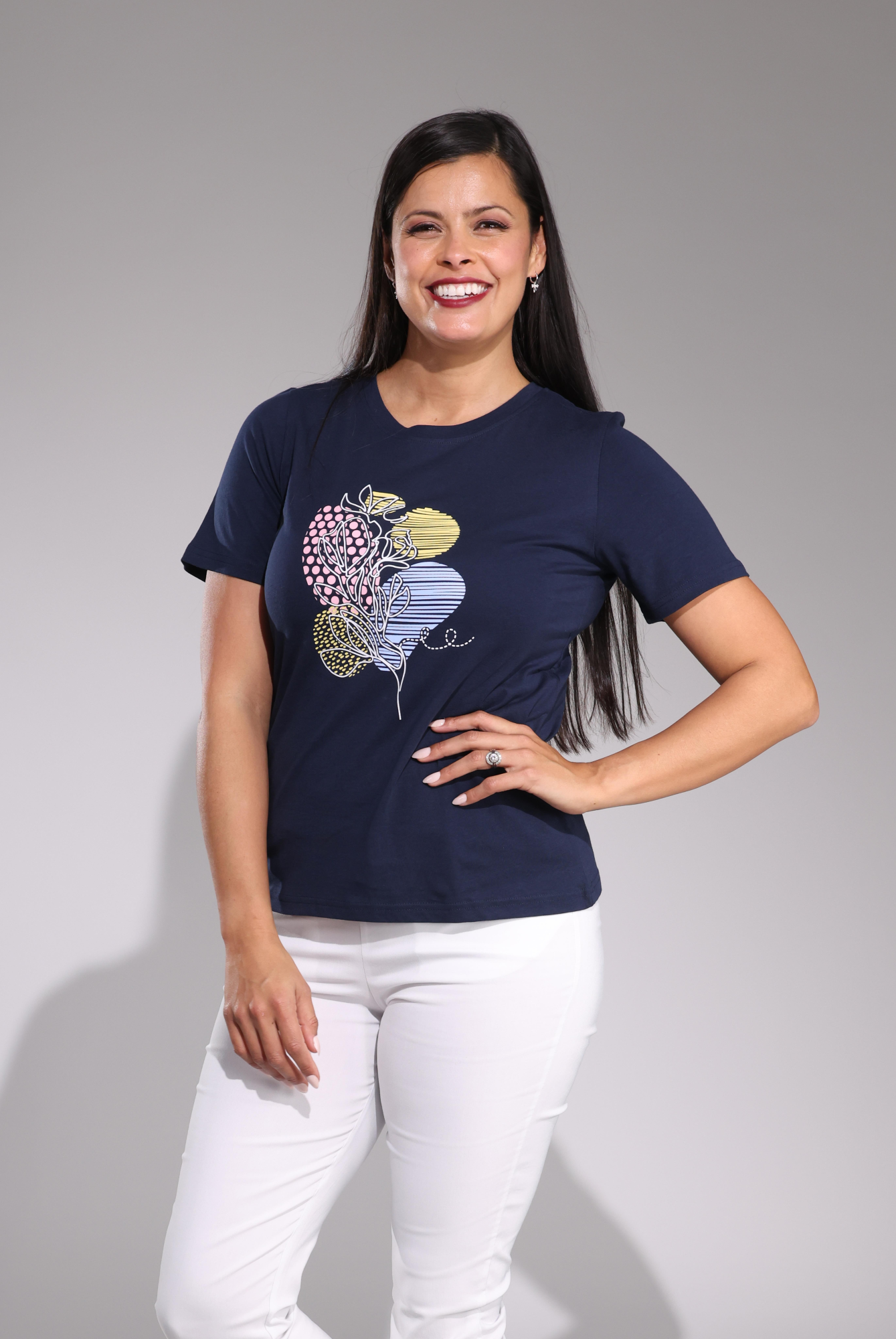 3404C1|PASTEL ABST ON NAVY