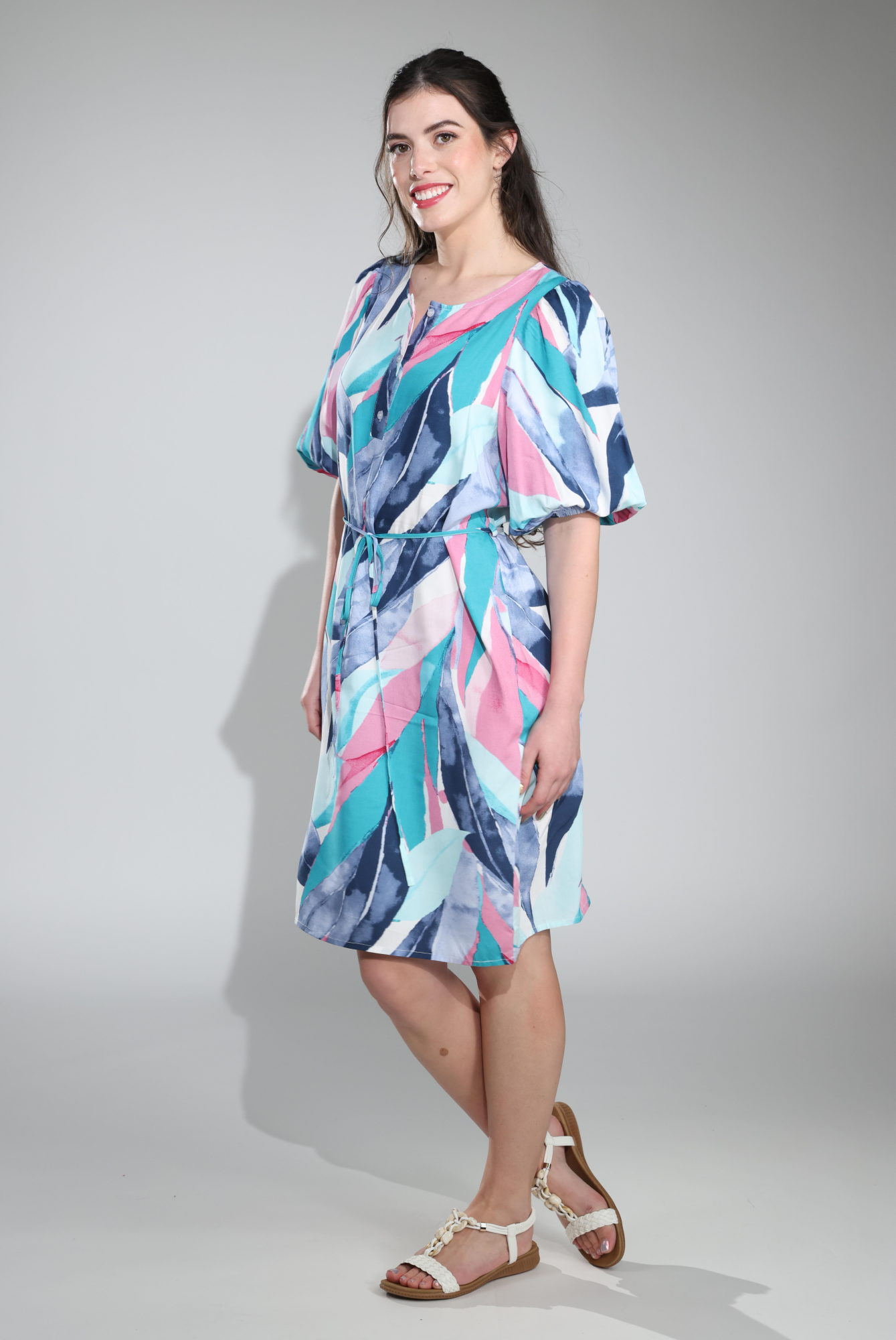3325C1|PINK BLUE LEAVES