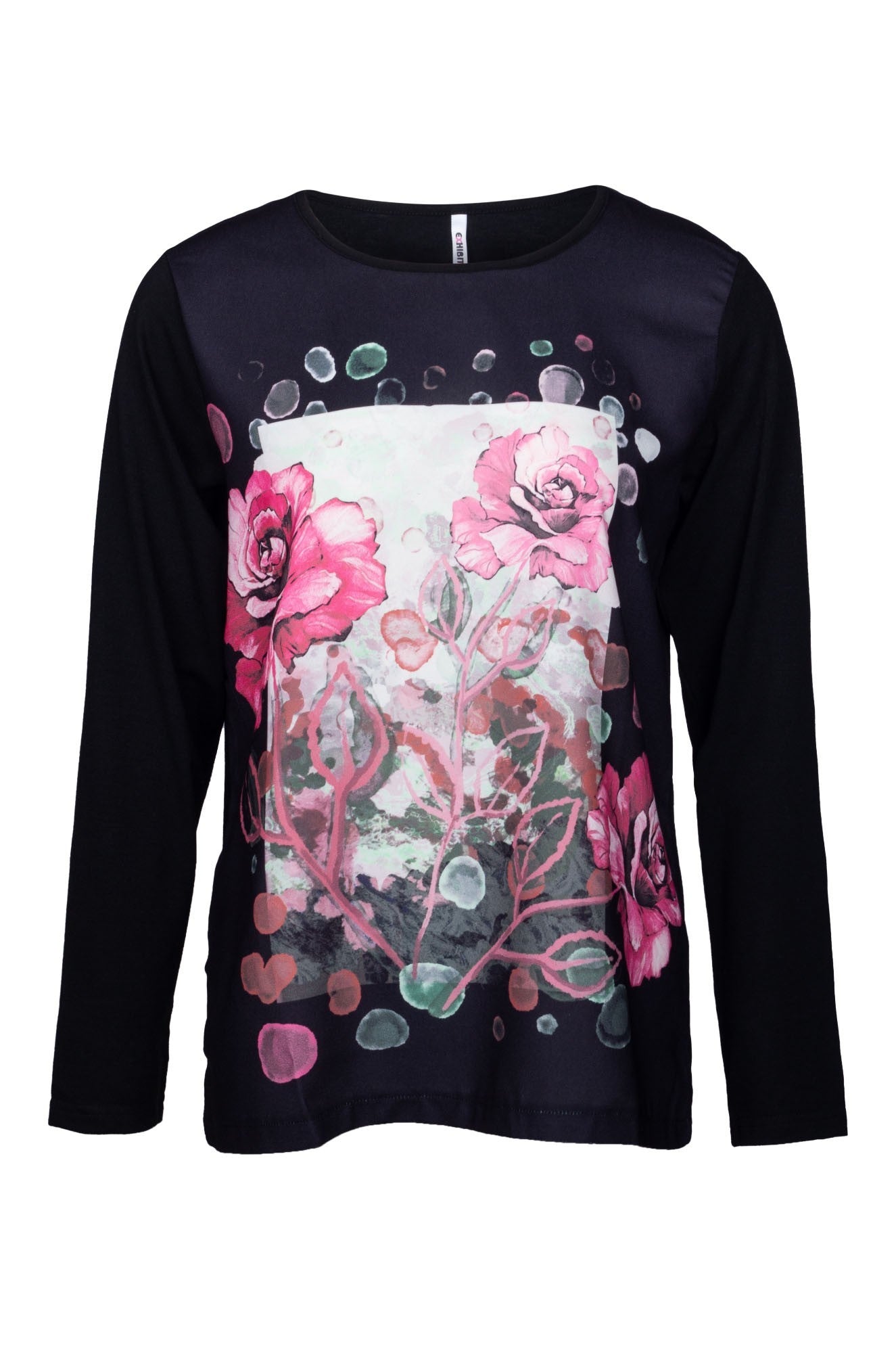 3591B1|PINK BLACK FLOWER