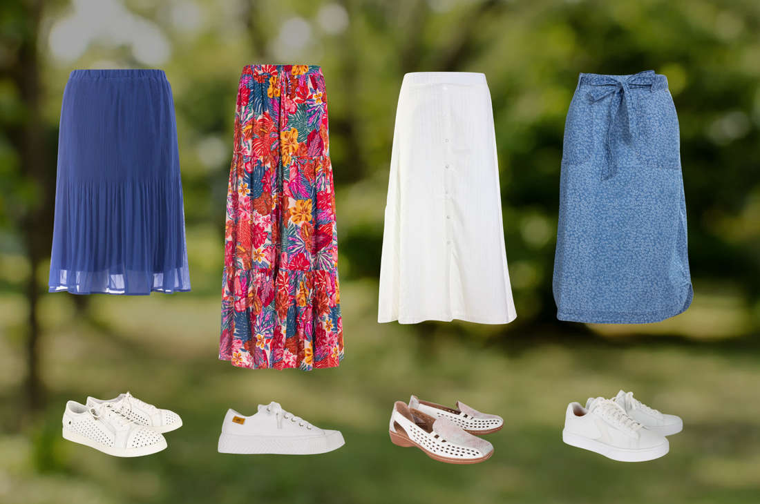 Five Ways to Style Skirt with Sneakers