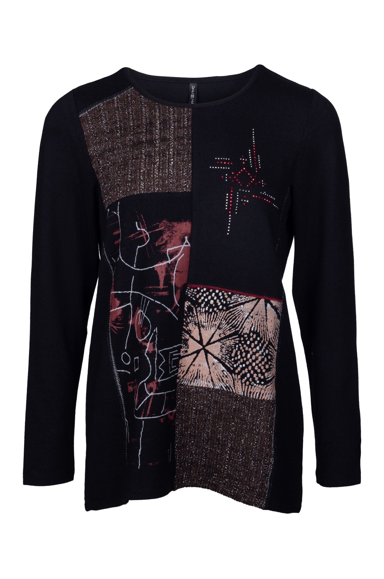 4405B1|BLACK RED PATCHWORK
