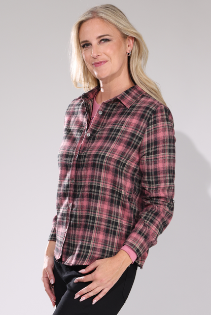 6351D1|ROSE BLACK CHECKS