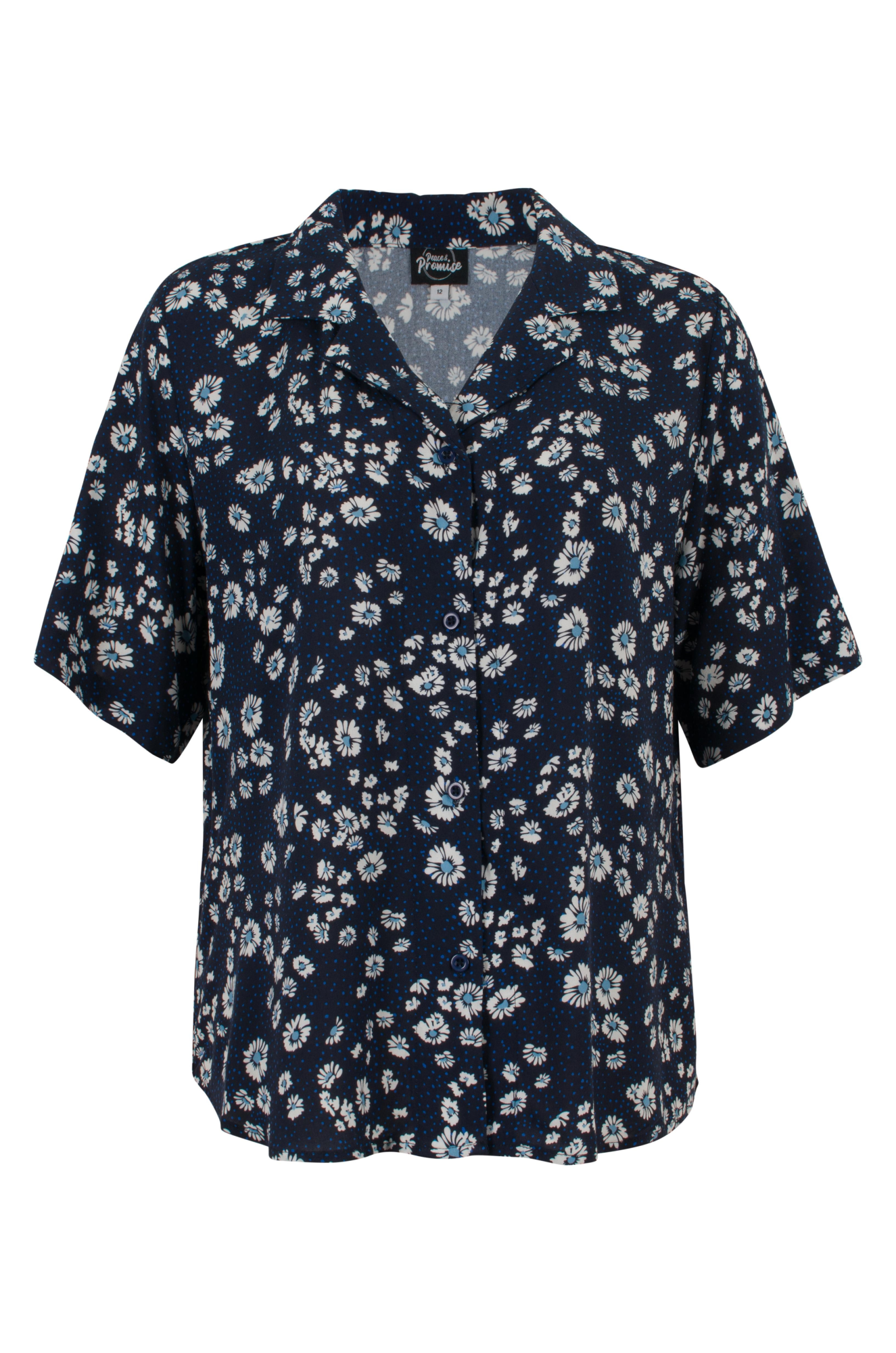 7325C1|NAVY WHITE DAISY