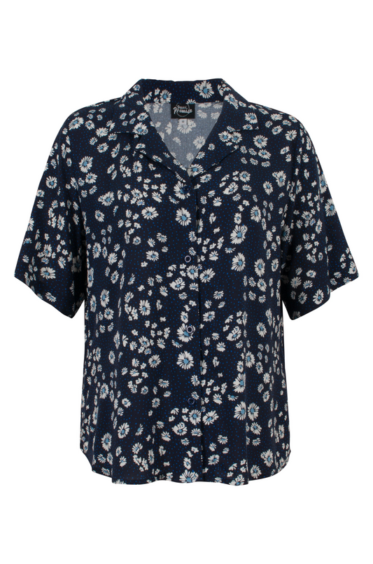 7325C1|NAVY WHITE DAISY