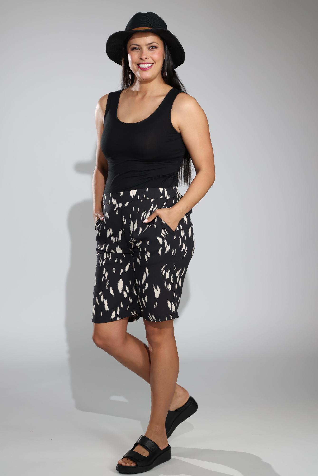 7333C1|BLK TAUPE BRUSHSTROKE