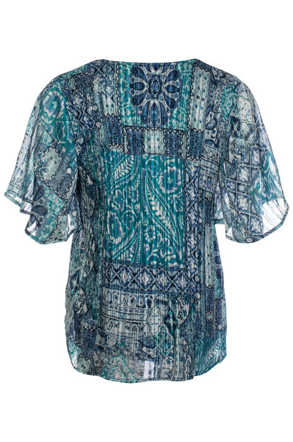 8572C1|MINT INDIGO PATCHWORK