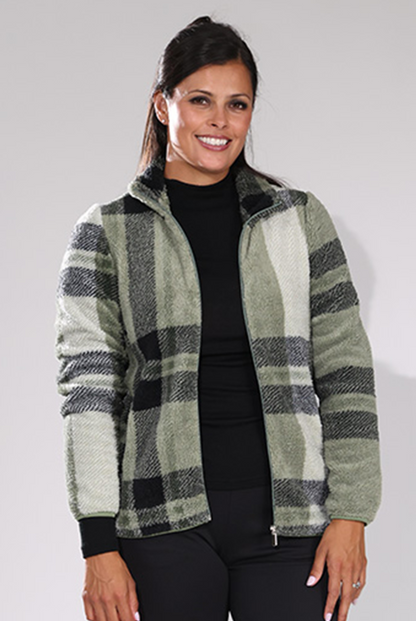 3422D1|OLIVE NAVY CHECK