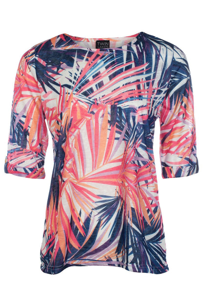 6807C1|INDIGO PINK PALMS