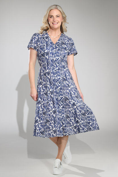 6514C1|INDIGO WHITE PETALS