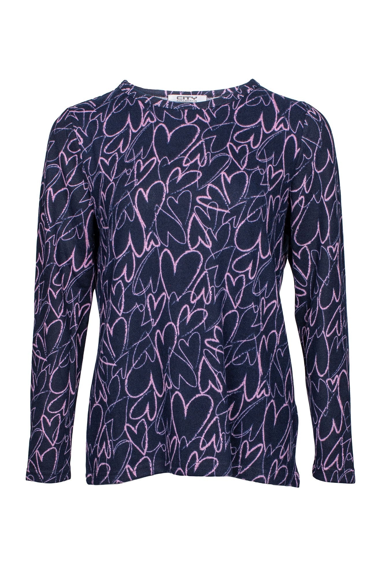 7891D1|NAVY PINK HEARTS