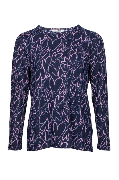 7891D1|NAVY PINK HEARTS