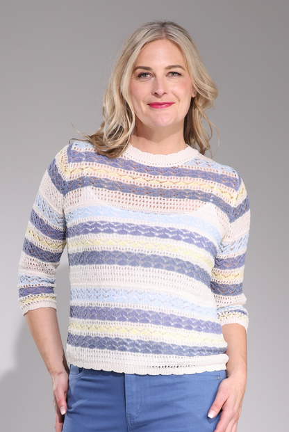 7316C1|BLUES CREAM STRIPE