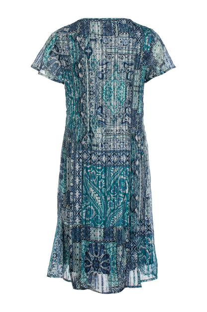 8573C1|MINT INDIGO PATCHWORK