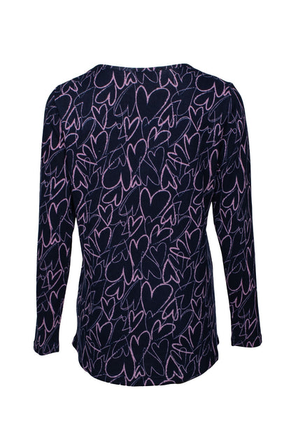 7893D1|NAVY PINK HEARTS