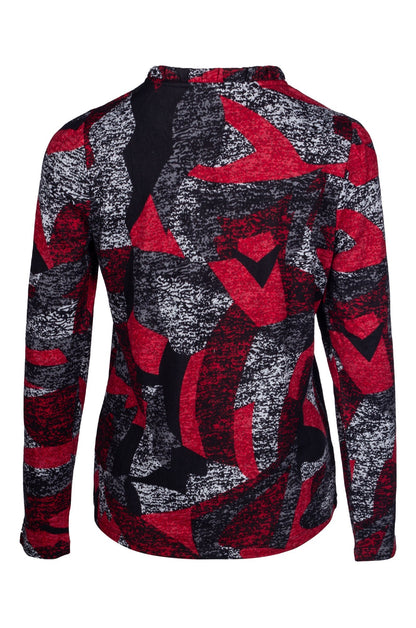 7906B1|RED BLACK ABSTRACT