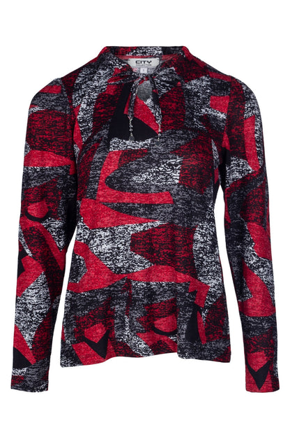 7906B1|RED BLACK ABSTRACT