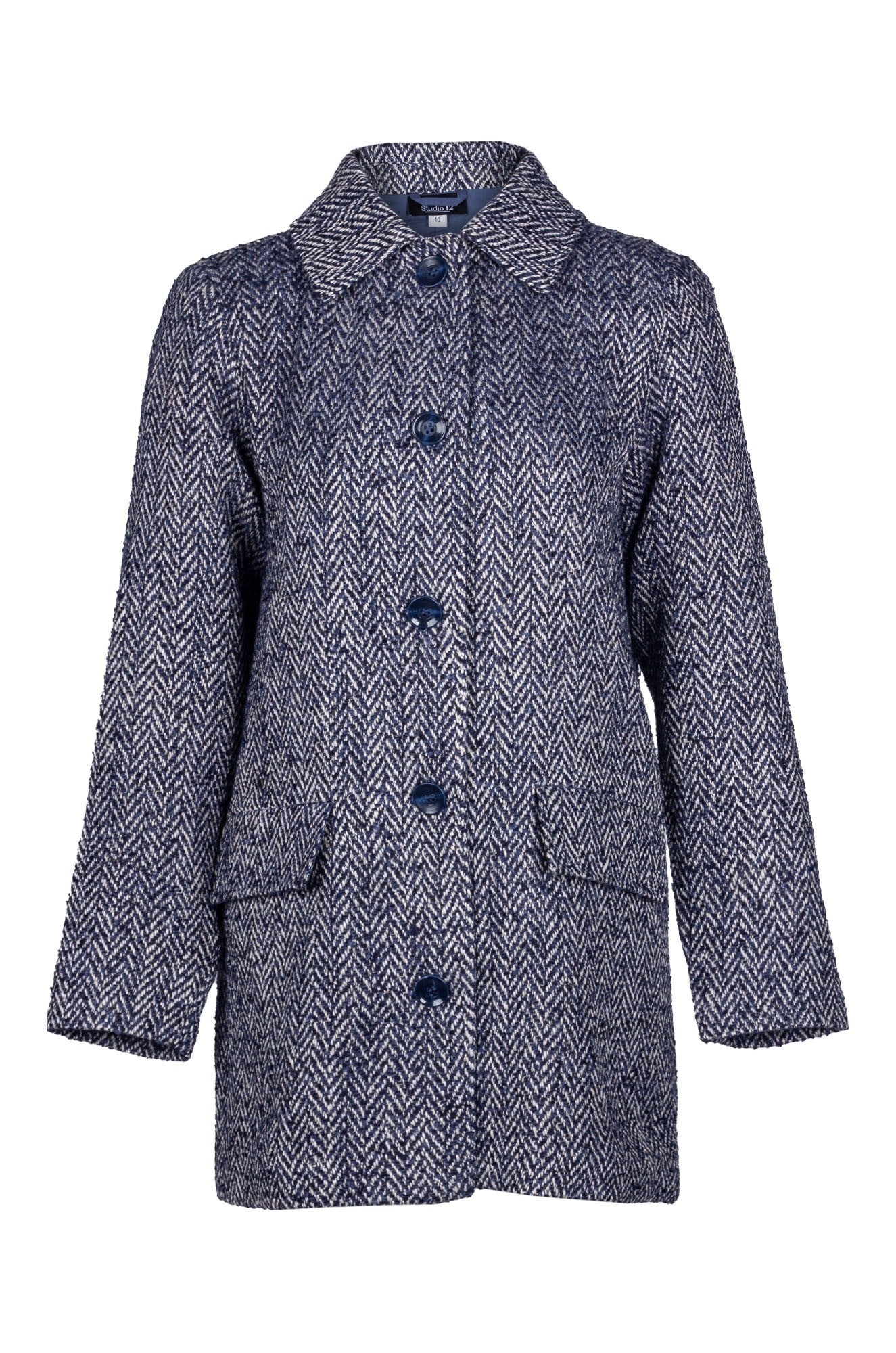 8031B1|INDIGO HERRINGBONE