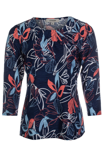 9121C1|NAVY CORAL PETALS