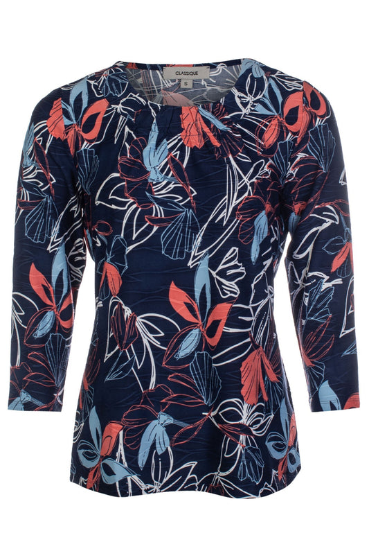 9121C1|NAVY CORAL PETALS