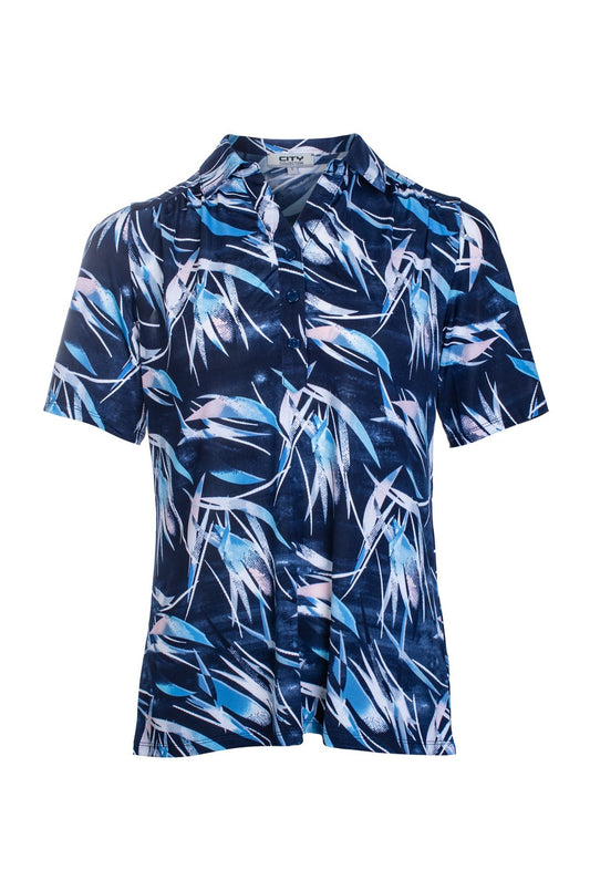 7410C1|INDIGO FEATHER PUFF