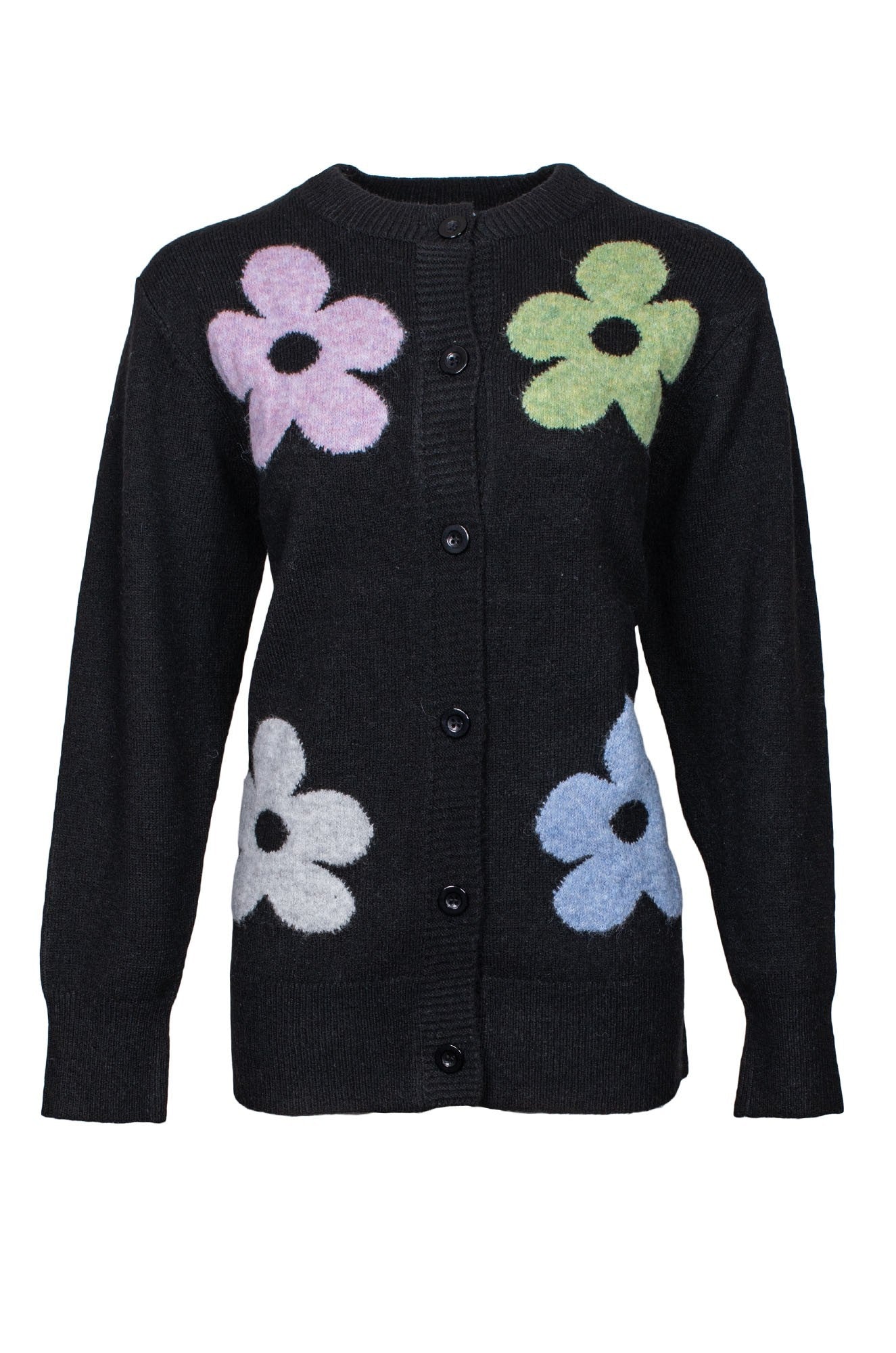 6741D1|MULTI FLOWER ON BLACK