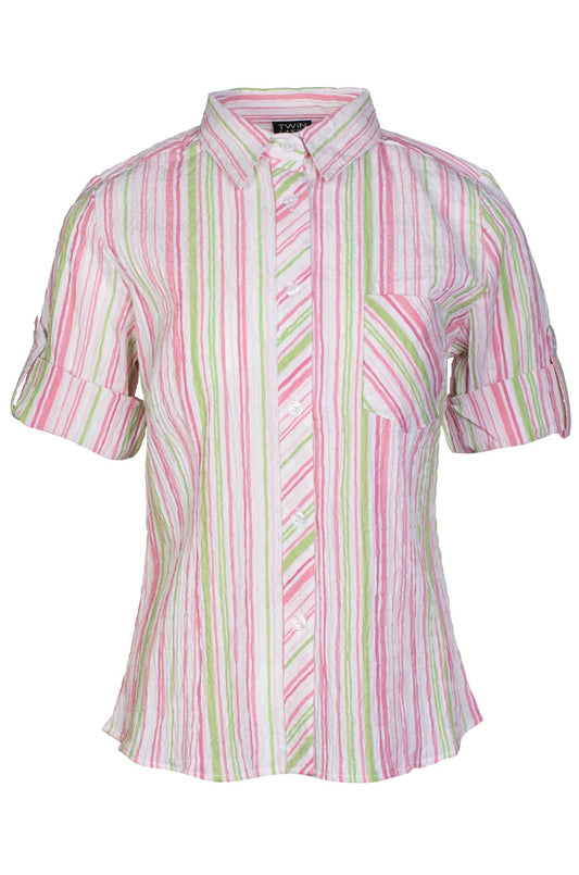 6711C1|PINK/GREEN STRIPE