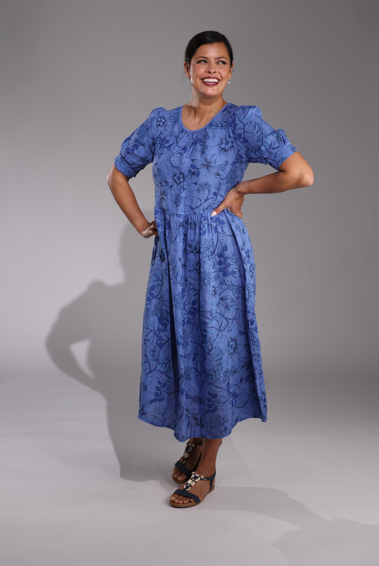 0402C1|DENIM BLUE VINES